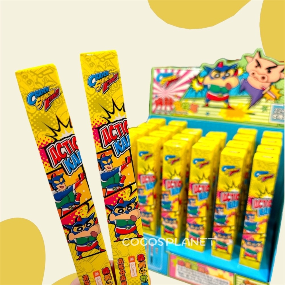 🔥現貨🔥 蠟筆小新 盲盒 原子筆 黑筆 0.5mm 按壓中性筆 筆 文具用品 隨機出貨 COCOS PP170-細節圖3