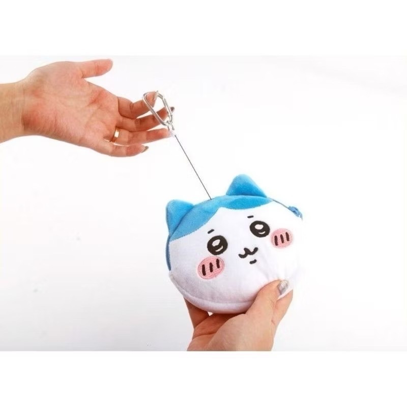 韓國 吉伊卡哇 小八貓 烏薩奇 兔兔 大臉伸縮票卡套吊飾 討伐棒 票卡包 零錢包 證件包 COCOS KO123-細節圖2