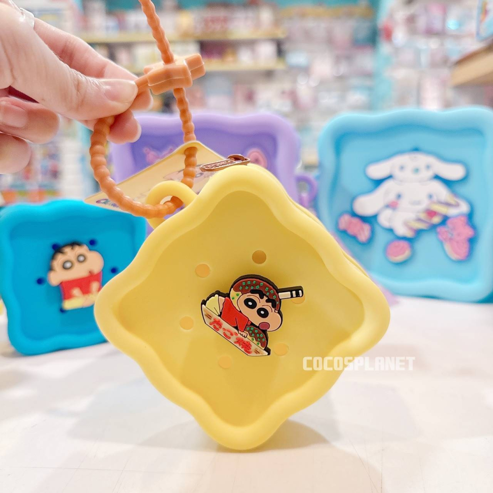 正版 蠟筆小新 黃色 方形迷你收納包 矽膠 零錢包 收納包 小化妝包 飾品包 耳機收納包 COCOS WZ075-細節圖2