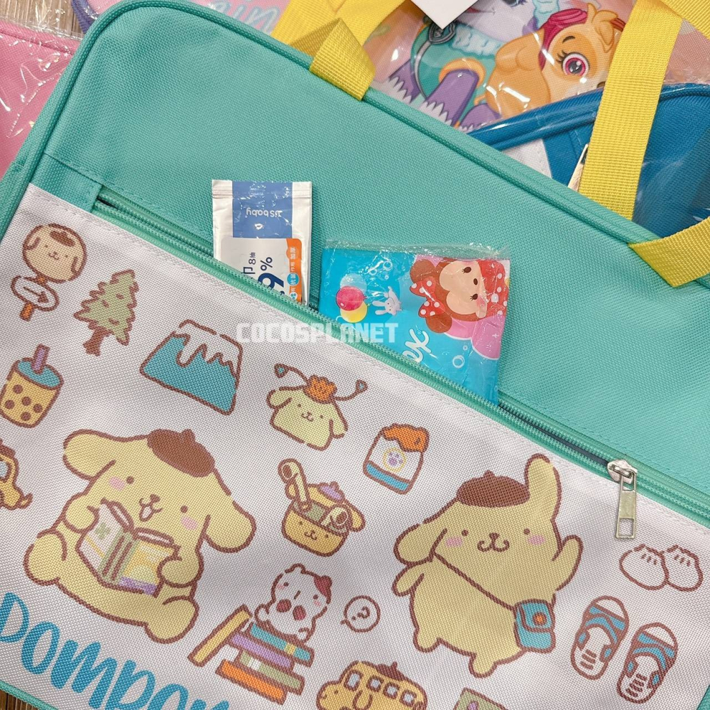 正版 三麗鷗 KT 凱蒂貓 橫式才藝袋 補習袋 A4補習袋 兒童手提袋 提袋 書袋 文件袋 COCOS DK280-細節圖3