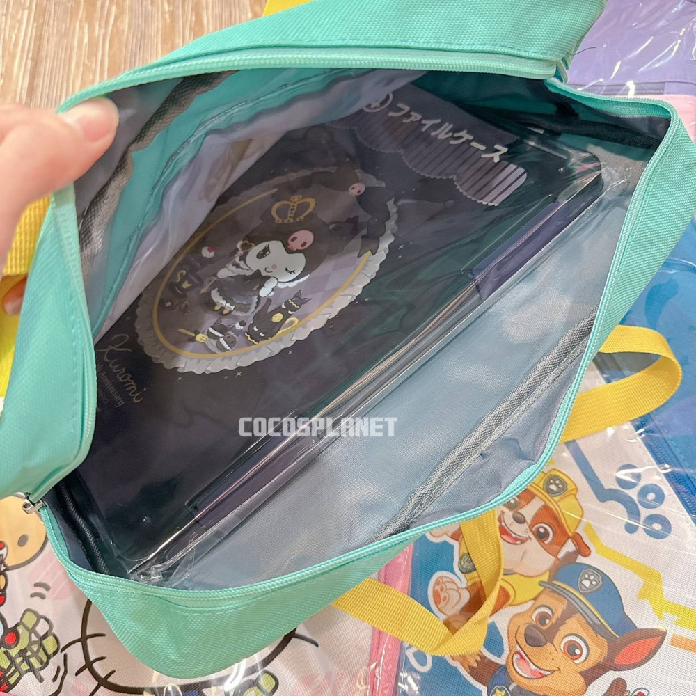 正版 三麗鷗 KT 凱蒂貓 橫式才藝袋 補習袋 A4補習袋 兒童手提袋 提袋 書袋 文件袋 COCOS DK280-細節圖4