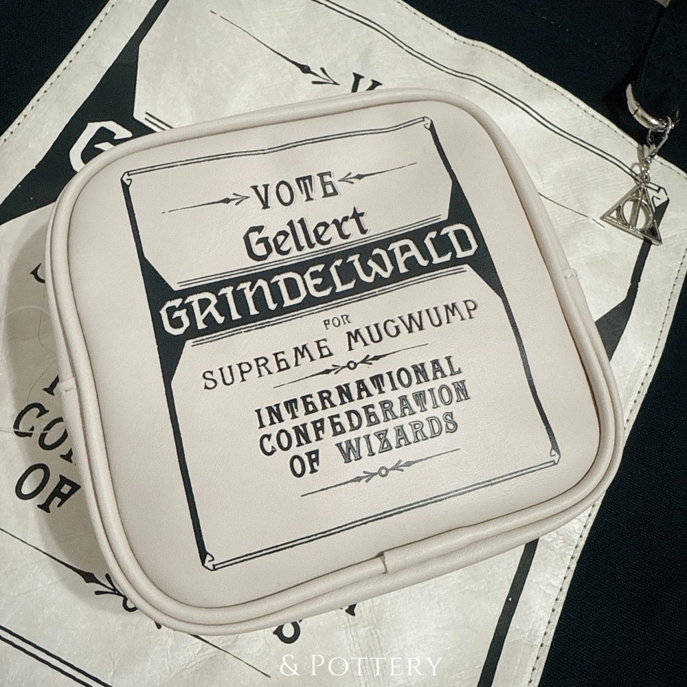 Fantastic Beasts × Flapper 葛林戴華德競選海報拉鍊萬用包 收納袋 怪獸與牠們的產地聯名-細節圖4