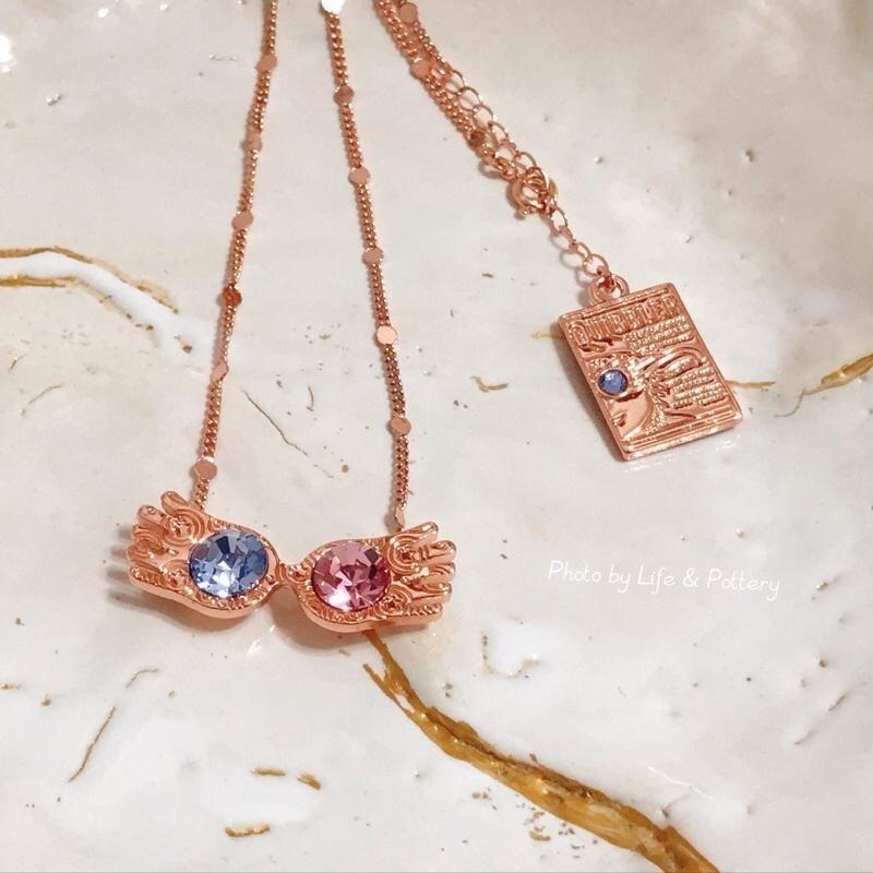 🇯🇵日本 Mahou Dokoro 露娜七彩迷幻眼鏡+謬論家吊墜項鍊 哈利波特 Harry Potter-細節圖2