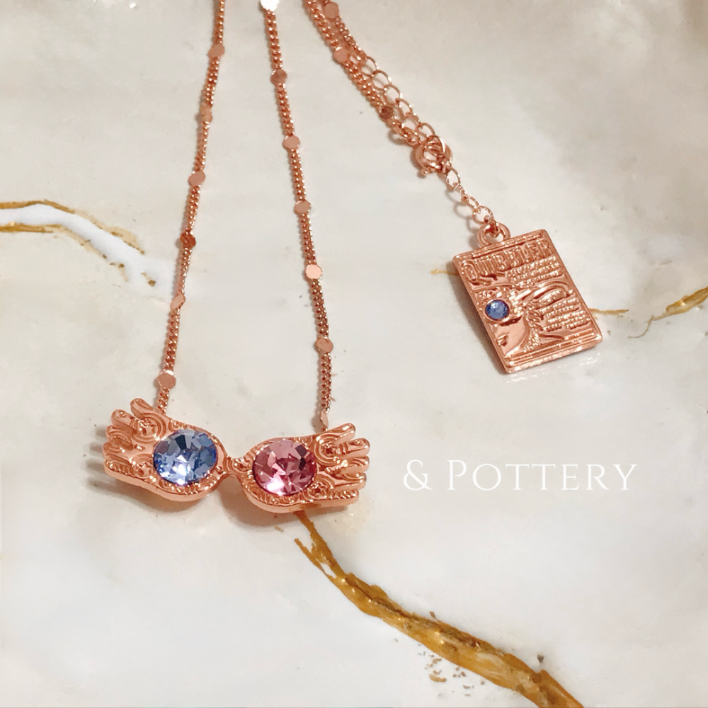 🇯🇵日本 Mahou Dokoro 露娜七彩迷幻眼鏡+謬論家吊墜項鍊 哈利波特 Harry Potter-細節圖3