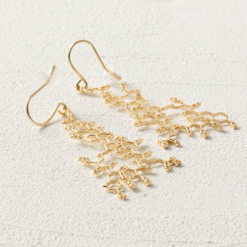 🇯🇵日本 gargle 科學系列:化學式造型耳環 針式、夾式 耳夾 耳飾 血清素 腎上腺素 咖啡因 多巴胺-細節圖5