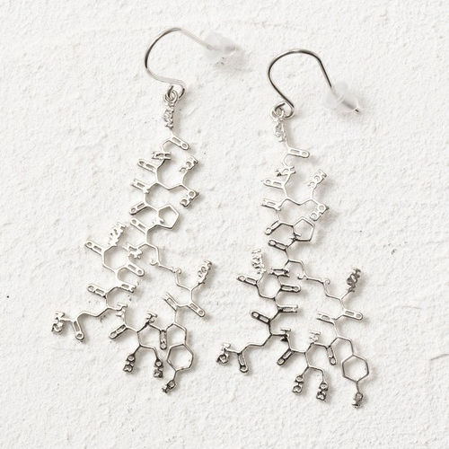 🇯🇵日本 gargle 科學系列:化學式造型耳環 針式、夾式 耳夾 耳飾 血清素 腎上腺素 咖啡因 多巴胺-細節圖7