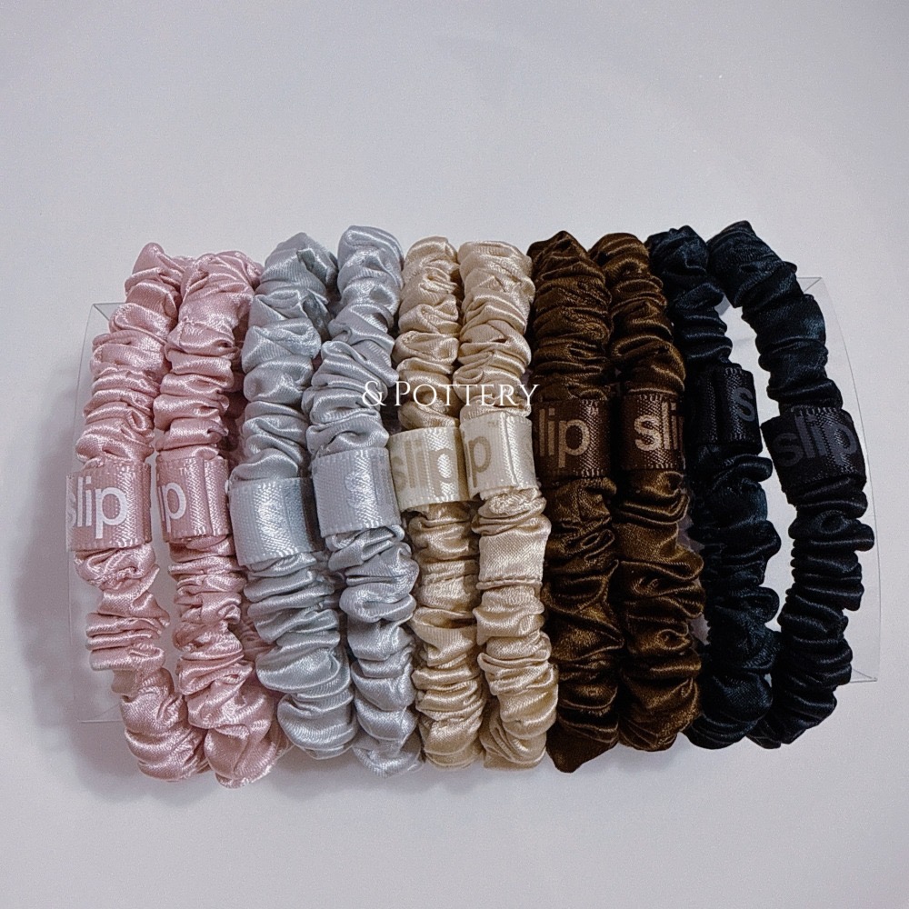 🔥現貨 🇦🇺澳洲 slip 真絲髮圈【單條/拆售】細、粗款 不傷髮 不咬髮 大腸髮圈 絲綢貴婦髮圈-細節圖3