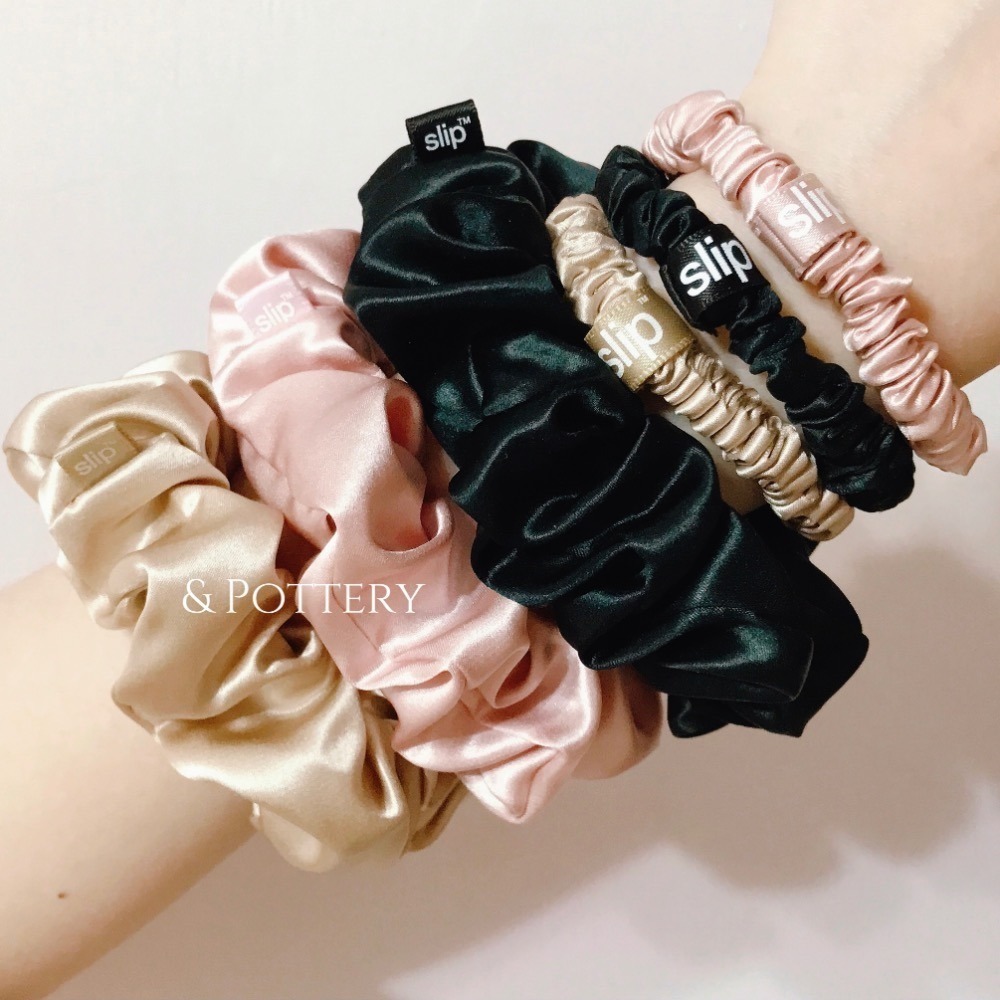 🔥現貨 🇦🇺澳洲 slip 真絲髮圈【單條/拆售】細、粗款 不傷髮 不咬髮 大腸髮圈 絲綢貴婦髮圈-細節圖4