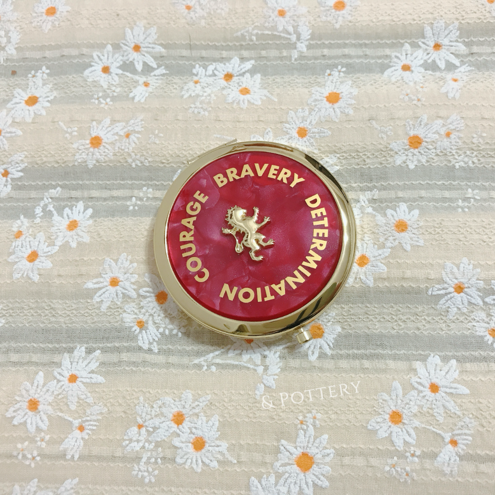 🔥現貨 🇯🇵日本 Mahou Dokoro 學院玳瑁隨身化妝鏡 摺疊鏡 Harry Potter 哈利波特 霍格華-規格圖2