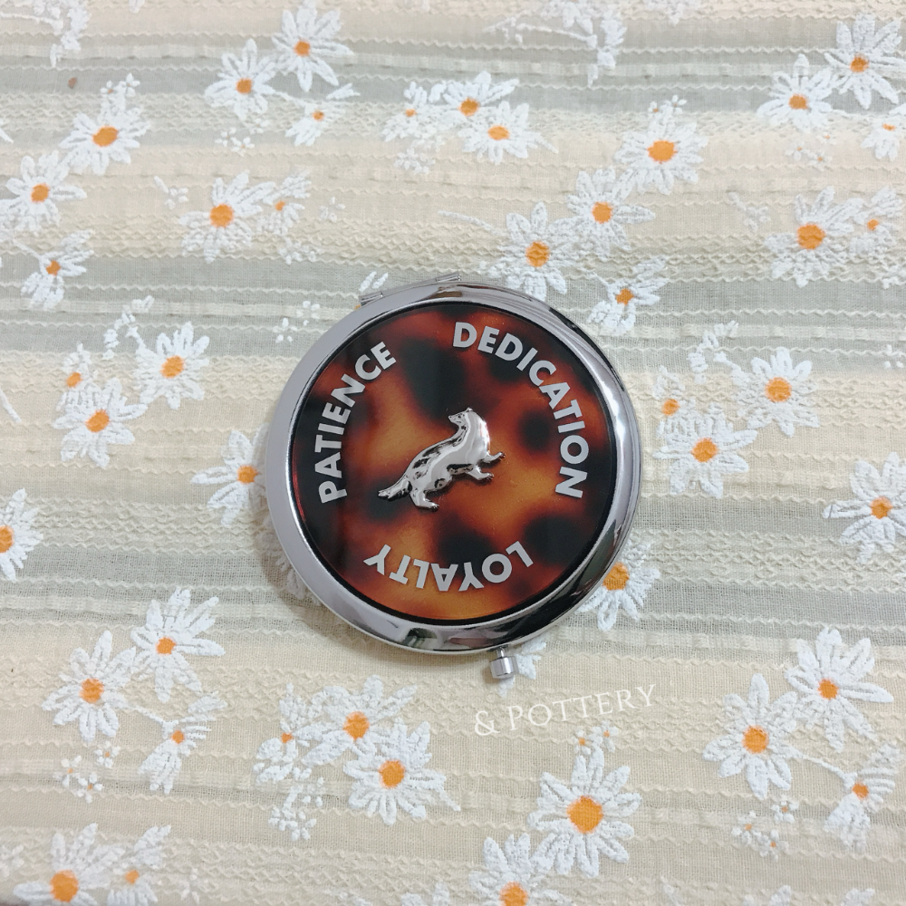 🔥現貨 🇯🇵日本 Mahou Dokoro 學院玳瑁隨身化妝鏡 摺疊鏡 Harry Potter 哈利波特 霍格華-規格圖2