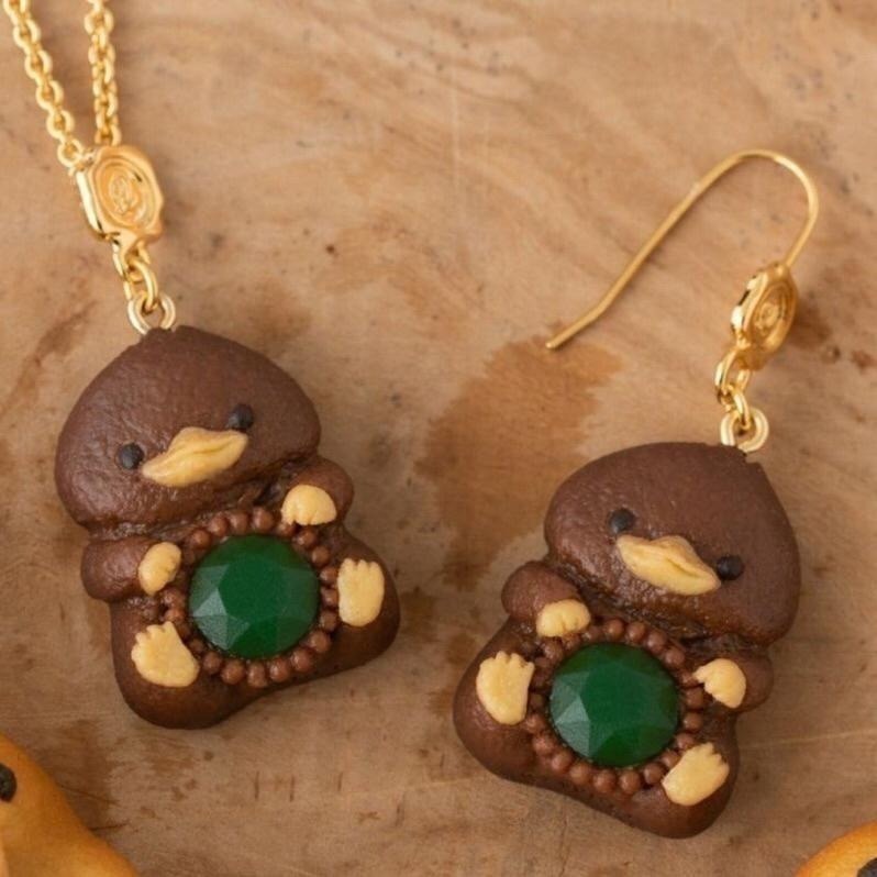 Fantastic Beasts × Q-pot. 玻璃獸寶寶餅乾造型耳環 針式、夾式 耳夾 怪獸與牠們的產地聯名-細節圖3