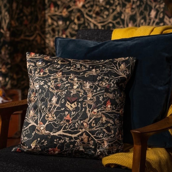 Harry Potter × MinaLima 哈利波特抱枕套 附枕芯 預言家日報、劫盜地圖、布萊克家族樹掛毯-細節圖4