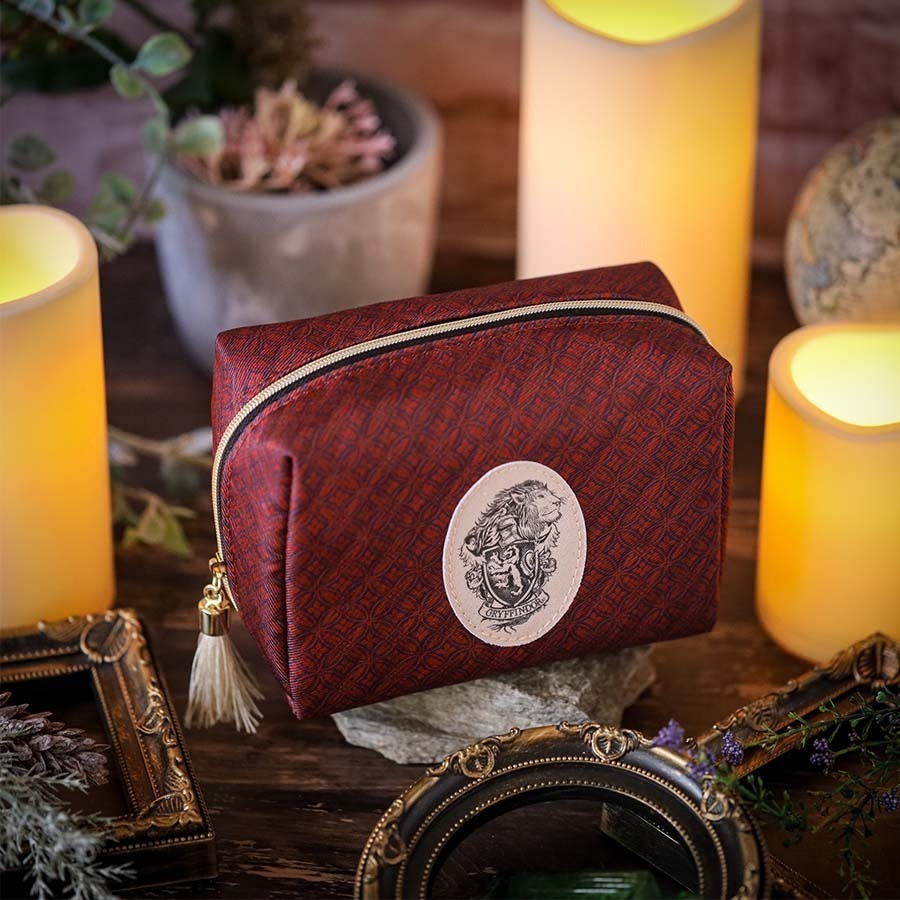 🇯🇵日本 Mahou Dokoro 學院拉鍊萬用包 化妝包/收納袋 Harry Potter 哈利波特周邊 霍格華茲-規格圖1