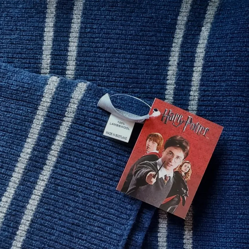 🇬🇧英國 Lochaven of Scotland 學院條紋🐑純羊毛圍巾 哈利波特周邊 霍格華茲-細節圖7