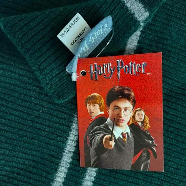 🇬🇧英國 Lochaven of Scotland 學院條紋🐑純羊毛圍巾 哈利波特周邊 霍格華茲-細節圖8