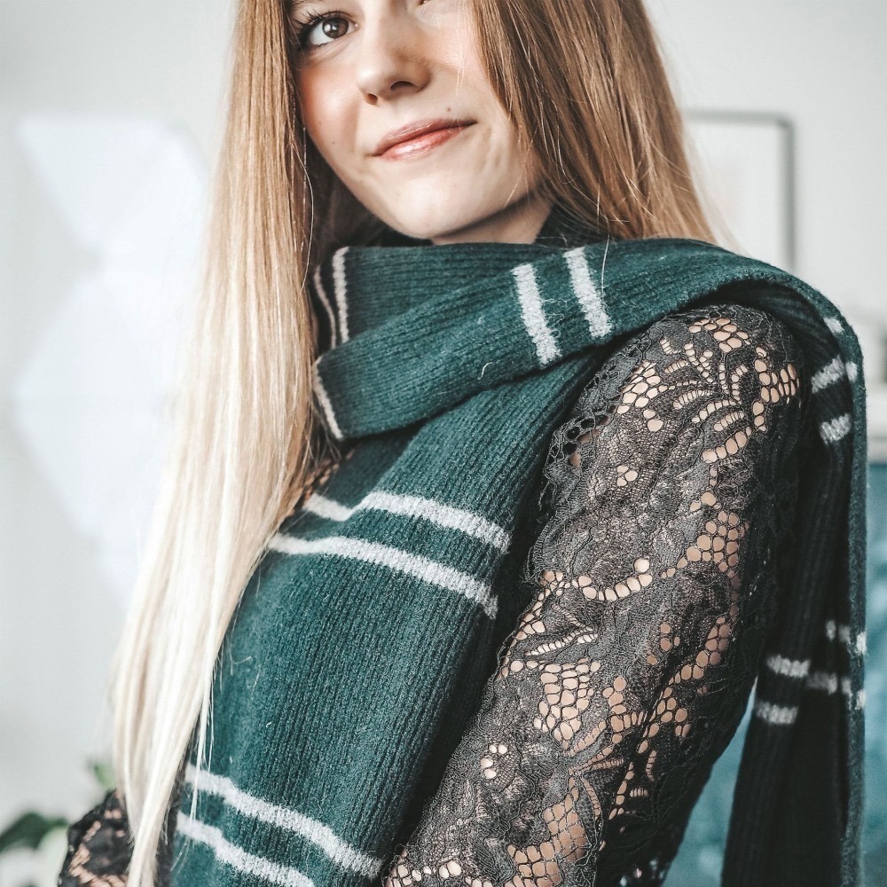 🇬🇧英國 Lochaven 學院條紋純羊毛圍巾🐑蘇格蘭製 哈利波特 Harry Potter-細節圖4