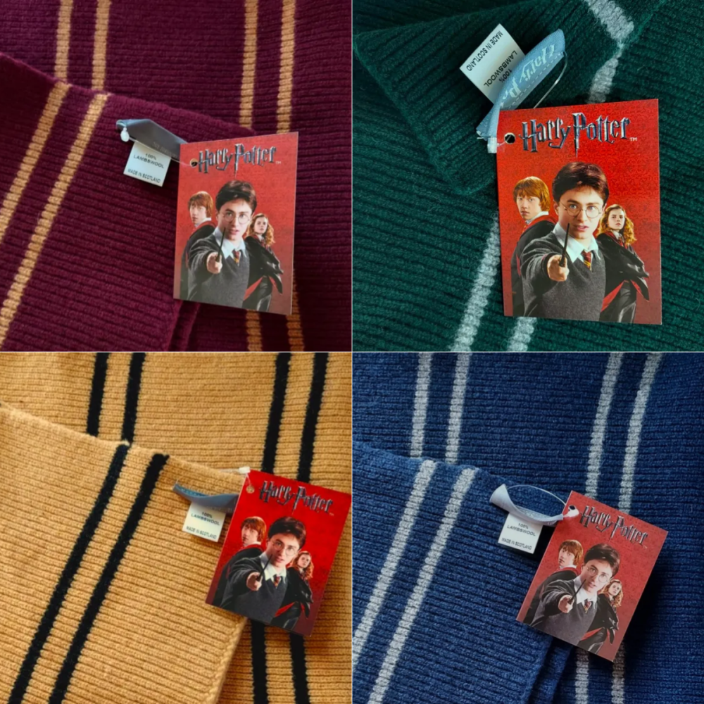 🇬🇧英國 Lochaven 學院條紋純羊毛圍巾🐑蘇格蘭製 哈利波特 Harry Potter-細節圖7