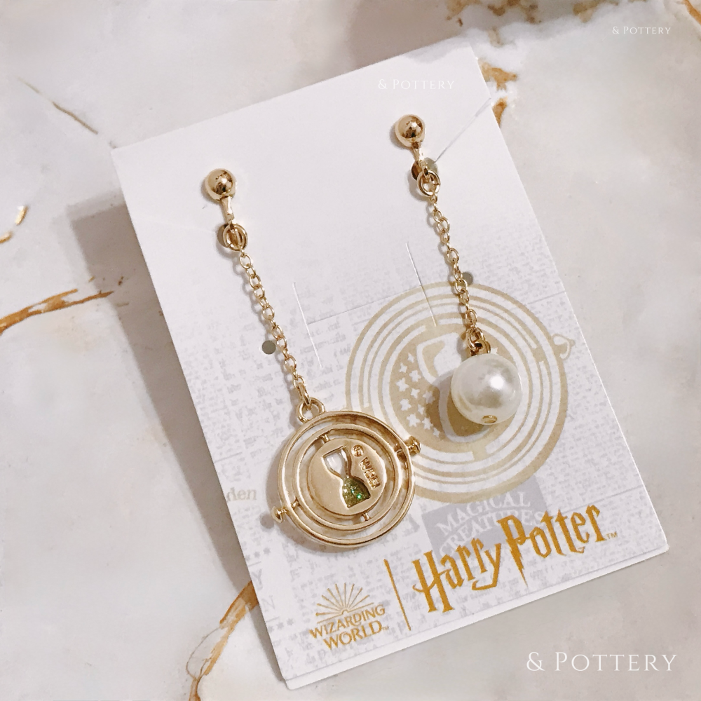 🇯🇵日本 Mahou Dokoro 時光器耳環 針式、夾式 耳夾 耳釘 哈利波特 Harry Potter-細節圖2