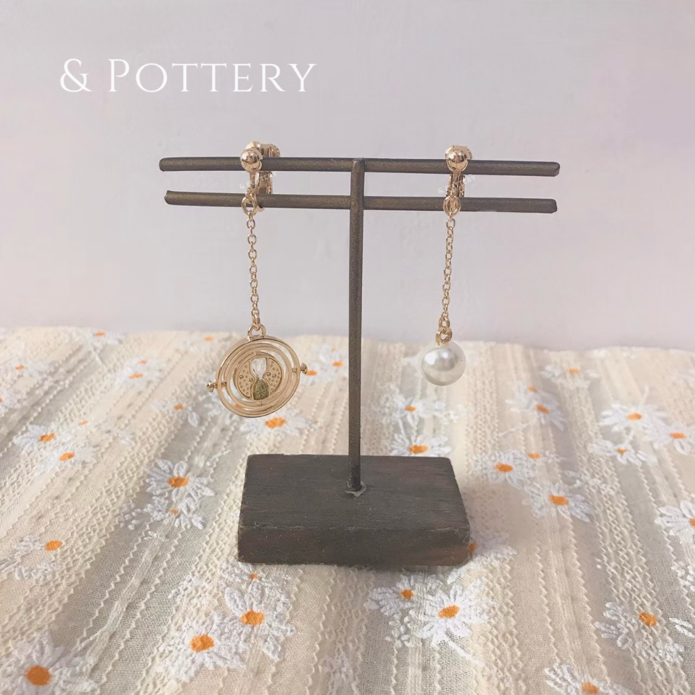 🇯🇵日本 Mahou Dokoro 時光器耳環 針式、夾式 耳夾 耳釘 哈利波特 Harry Potter-細節圖3