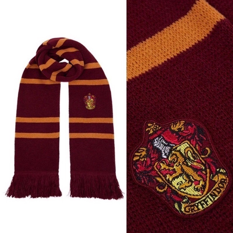 🇬🇧倫敦影城 學院徽章針織流蘇圍巾 Harry Potter 哈利波特周邊 霍格華茲-規格圖8