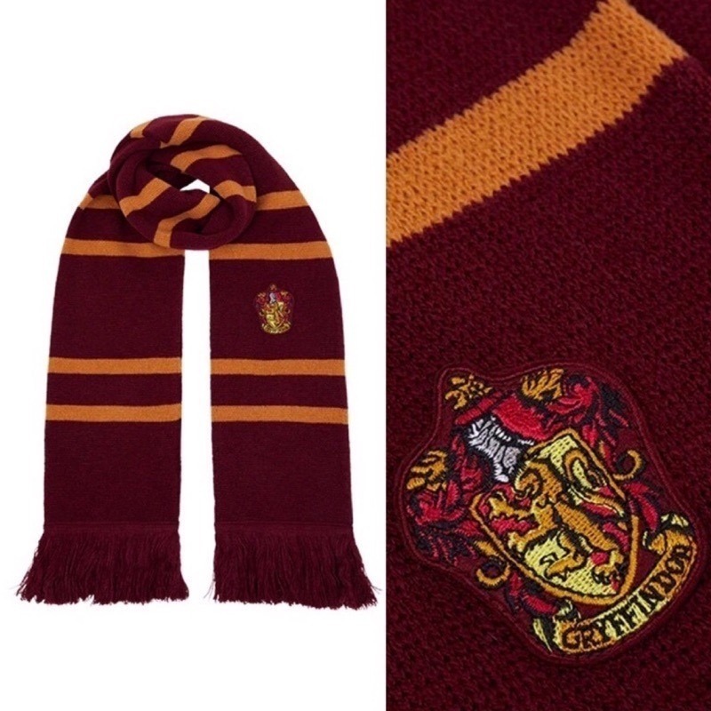 🇬🇧倫敦影城 學院徽章針織流蘇圍巾 Harry Potter 哈利波特周邊 霍格華茲-規格圖8