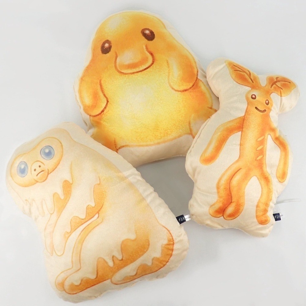 🔥現貨+預 Fantastic Beasts × Flapper 怪獸與牠們的產地麵包造型靠墊/抱枕 玻璃獸木精幻影猿-細節圖3