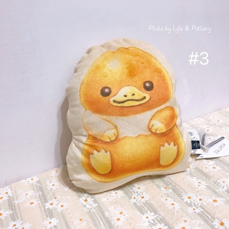 玻璃獸寶寶小靠墊 #3 淺棕×米白