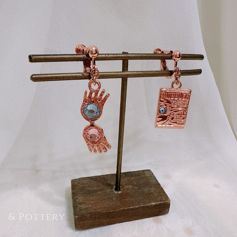 🇯🇵日本 Mahou Dokoro 露娜七彩迷幻眼鏡+謬論家耳環 夾式 針式 哈利波特 HarryPotter-細節圖5