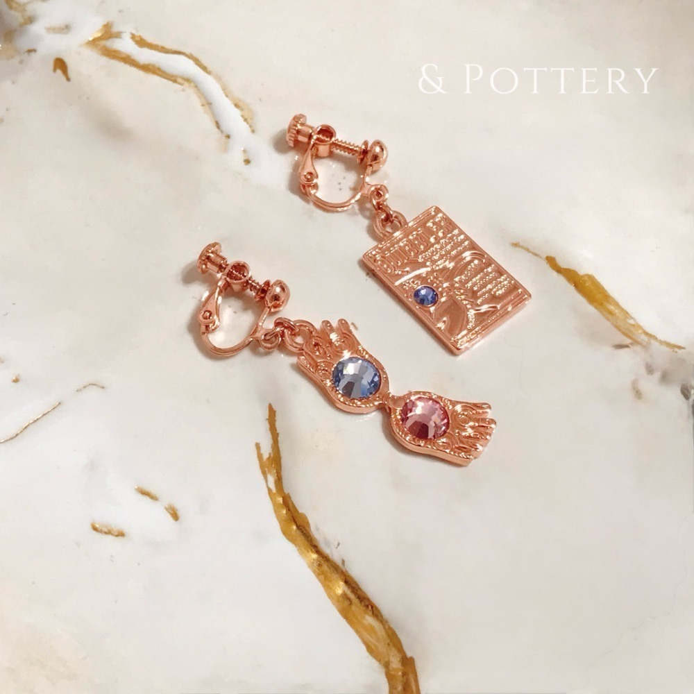 🇯🇵日本 Mahou Dokoro 露娜七彩迷幻眼鏡+謬論家耳環 夾式 針式 哈利波特 HarryPotter-細節圖3