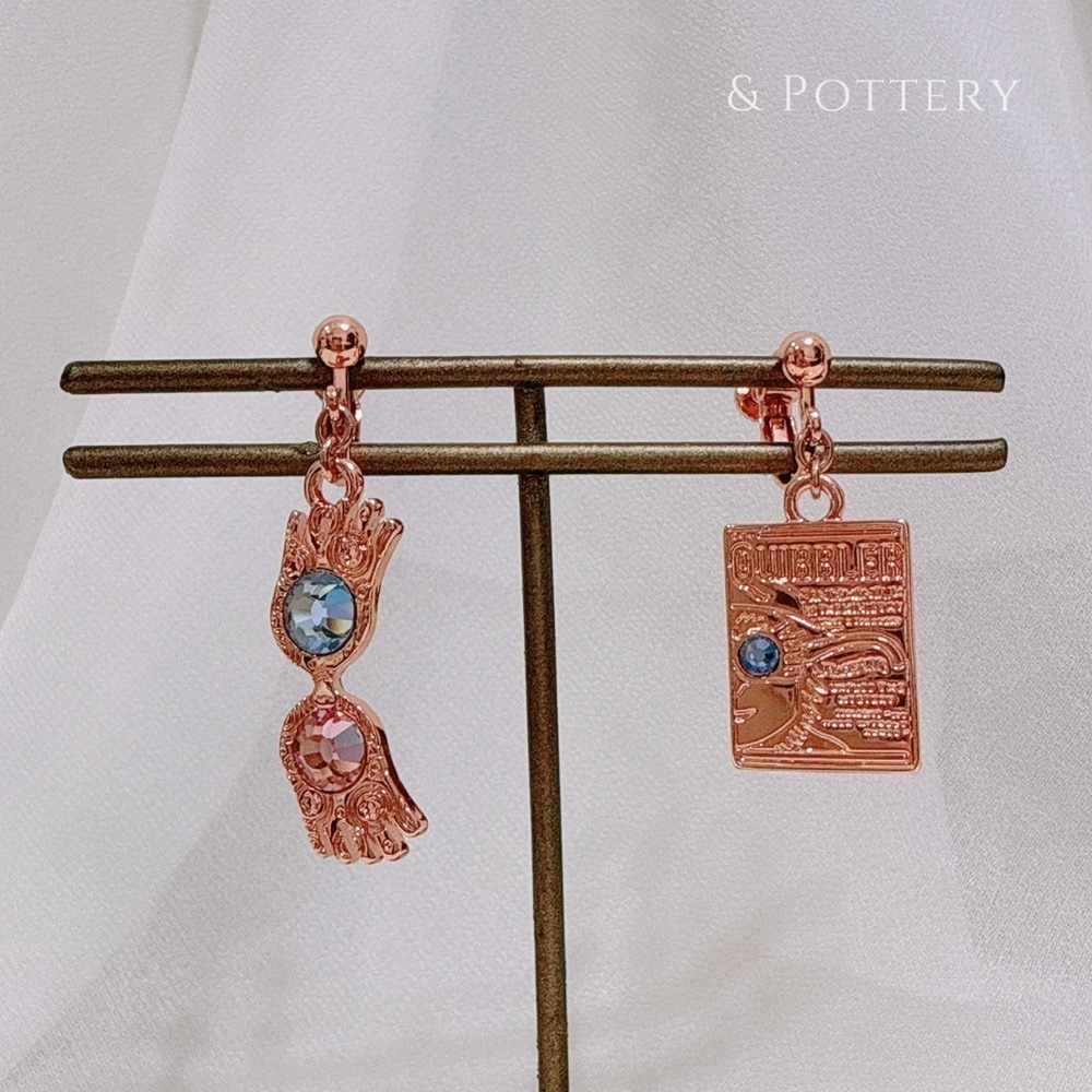 🇯🇵日本 Mahou Dokoro 露娜七彩迷幻眼鏡+謬論家耳環 夾式 針式 哈利波特 HarryPotter-細節圖6