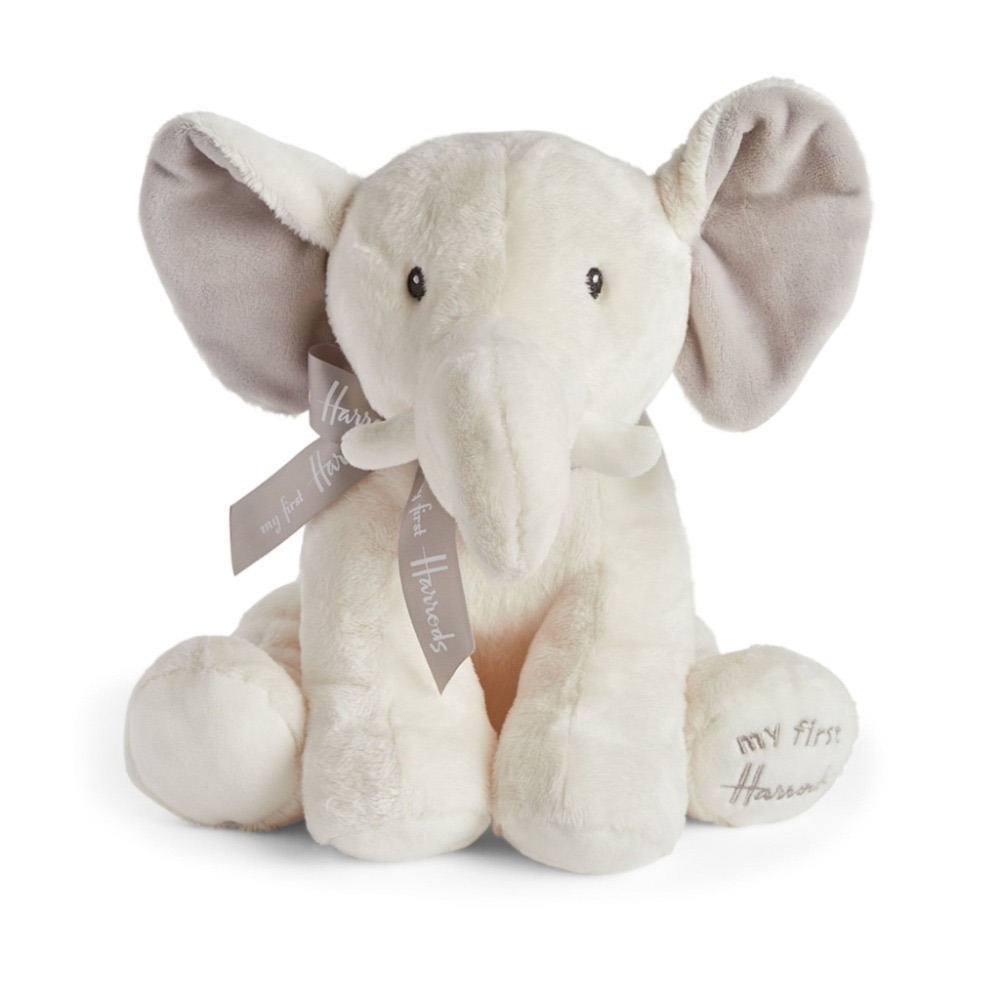 🇬🇧英國 Harrods 哈洛德My First系列動物玩偶 白熊、小狗、大象 絨毛娃娃-規格圖2