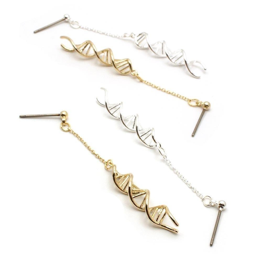 🇯🇵日本 gargle 科學系列:DNA耳環 針式、夾式 耳夾 耳飾-細節圖2