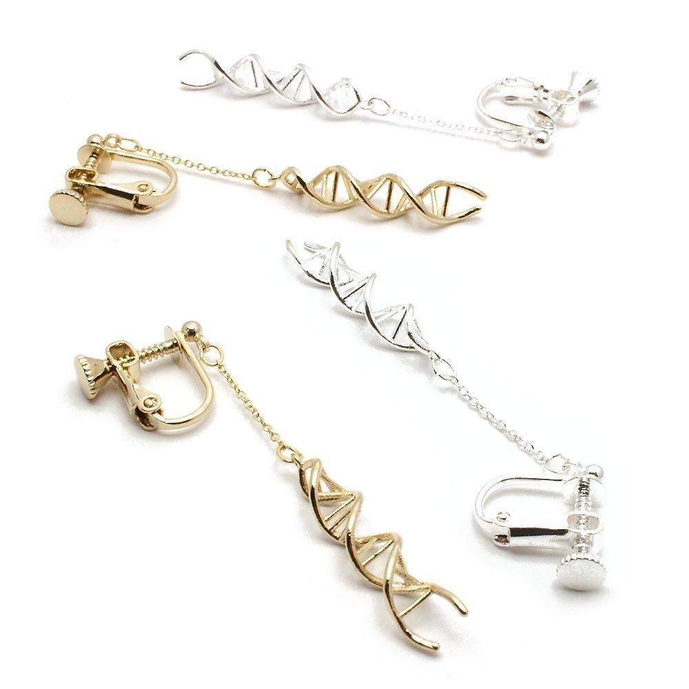 🇯🇵日本 gargle 科學系列:DNA耳環 針式、夾式 耳夾 耳飾-細節圖3