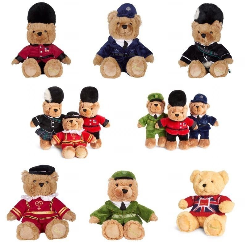 🇬🇧英國 Harrods 哈洛德英倫經典泰迪熊玩偶 衛兵熊、衛士熊、警察熊、吹笛熊、英國國旗熊 填充娃娃-細節圖2