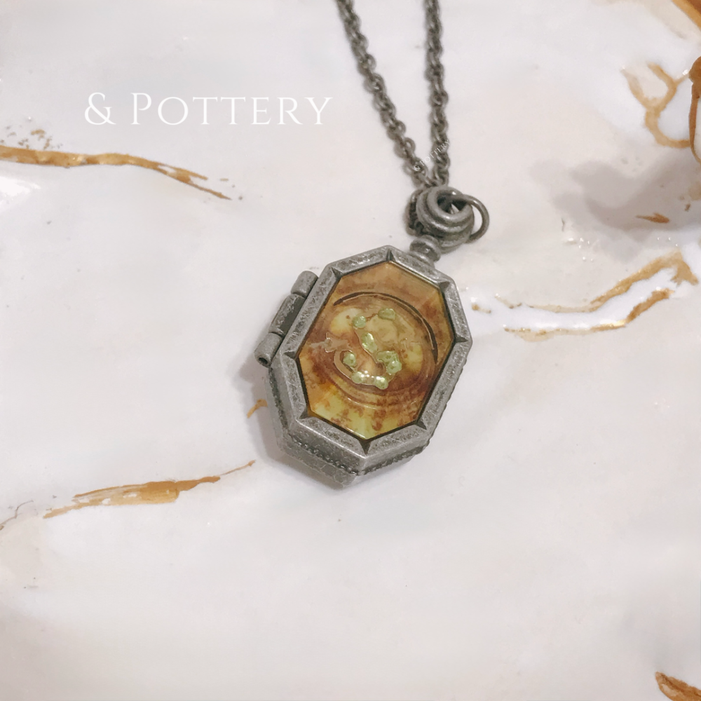🇯🇵日本 Mahou Dokoro 史萊哲林的小金匣 項鍊 掛墜盒 墜飾盒 哈利波特 Harry Potter-細節圖4