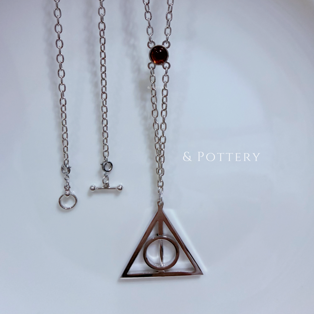 Harry Potter × Noble Collection 死神的聖物標誌項鍊 哈利波特周邊-細節圖9