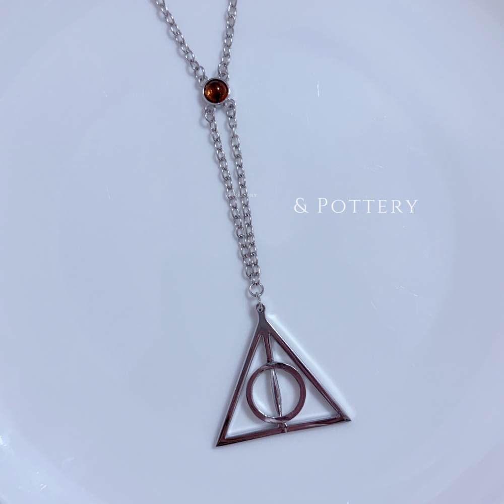 Harry Potter × Noble Collection 死神的聖物標誌項鍊 哈利波特周邊-細節圖11