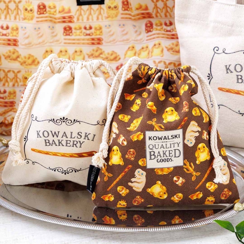 🇯🇵日本 Mahou Dokoro 怪獸與牠們的產地 科沃斯基烘培坊棉質手提袋 束口袋 收納包 玻璃獸 麵包坊-細節圖7