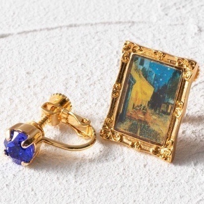 🔥現+預 🇯🇵日本 gargle 世界名畫耳環 針式、夾式 耳夾 梵谷 莫內 雷諾瓦 馬奈 慕夏 達文西 維納斯-規格圖11