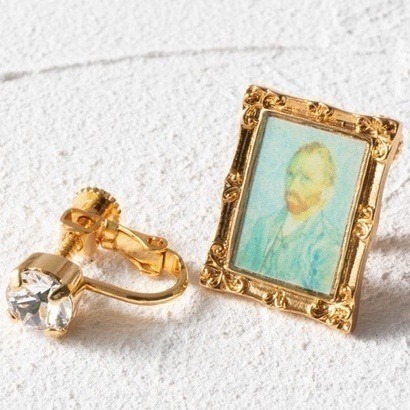 🔥現+預 🇯🇵日本 gargle 世界名畫耳環 針式、夾式 耳夾 梵谷 莫內 雷諾瓦 馬奈 慕夏 達文西 維納斯-規格圖11