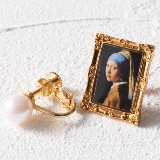 🔥現+預 🇯🇵日本 gargle 世界名畫耳環 針式、夾式 耳夾 梵谷 莫內 雷諾瓦 馬奈 慕夏 達文西 維納斯-規格圖11