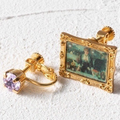 🔥現+預 🇯🇵日本 gargle 世界名畫耳環 針式、夾式 耳夾 梵谷 莫內 雷諾瓦 馬奈 慕夏 達文西 維納斯-規格圖11