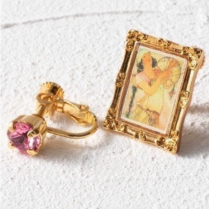 🔥現+預 🇯🇵日本 gargle 世界名畫耳環 針式、夾式 耳夾 梵谷 莫內 雷諾瓦 馬奈 慕夏 達文西 維納斯-規格圖11