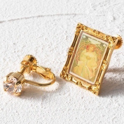 🔥現+預 🇯🇵日本 gargle 世界名畫耳環 針式、夾式 耳夾 梵谷 莫內 雷諾瓦 馬奈 慕夏 達文西 維納斯-規格圖11