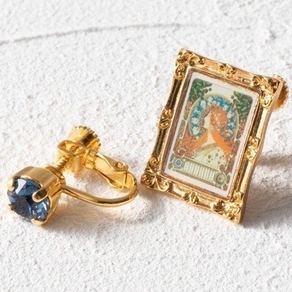 🔥現+預 🇯🇵日本 gargle 世界名畫耳環 針式、夾式 耳夾 梵谷 莫內 雷諾瓦 馬奈 慕夏 達文西 維納斯-規格圖11