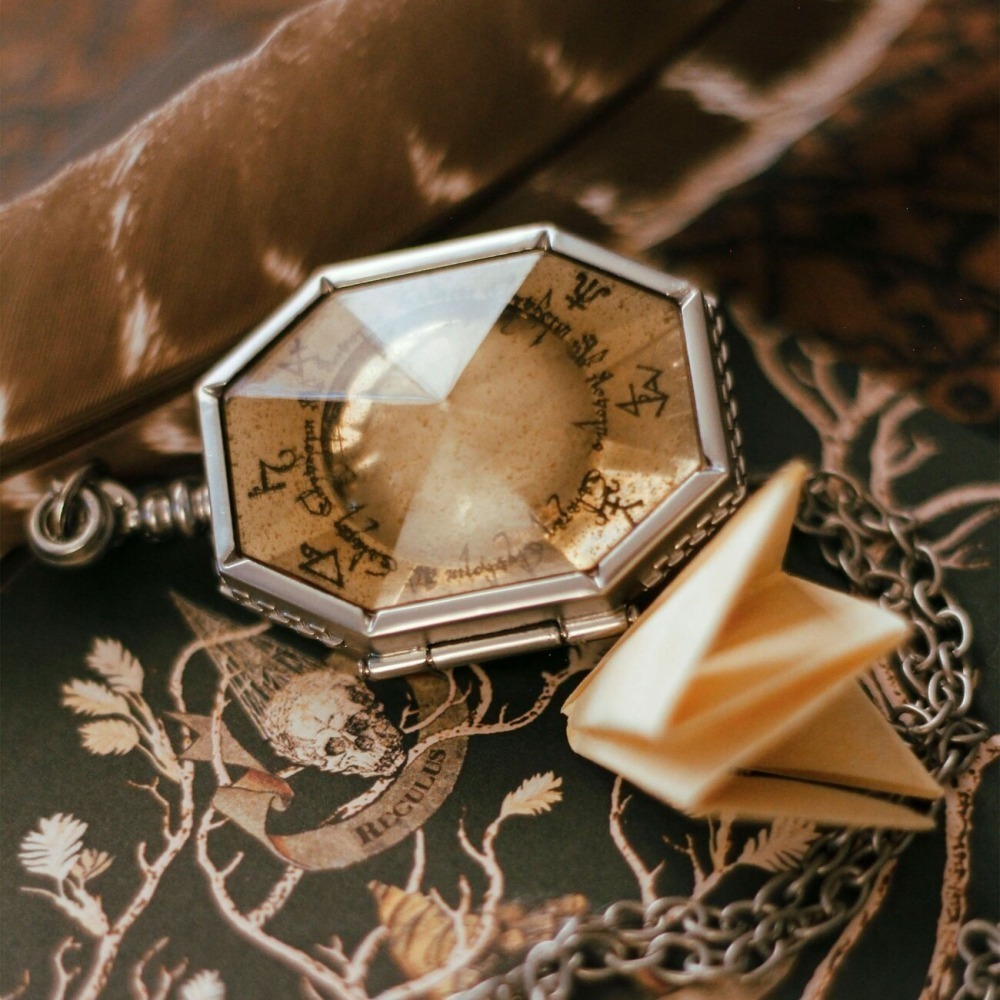 Harry Potter × Noble Collection 史萊哲林的小金匣 掛墜盒 項鍊 墜飾盒 哈利波特周邊-細節圖6