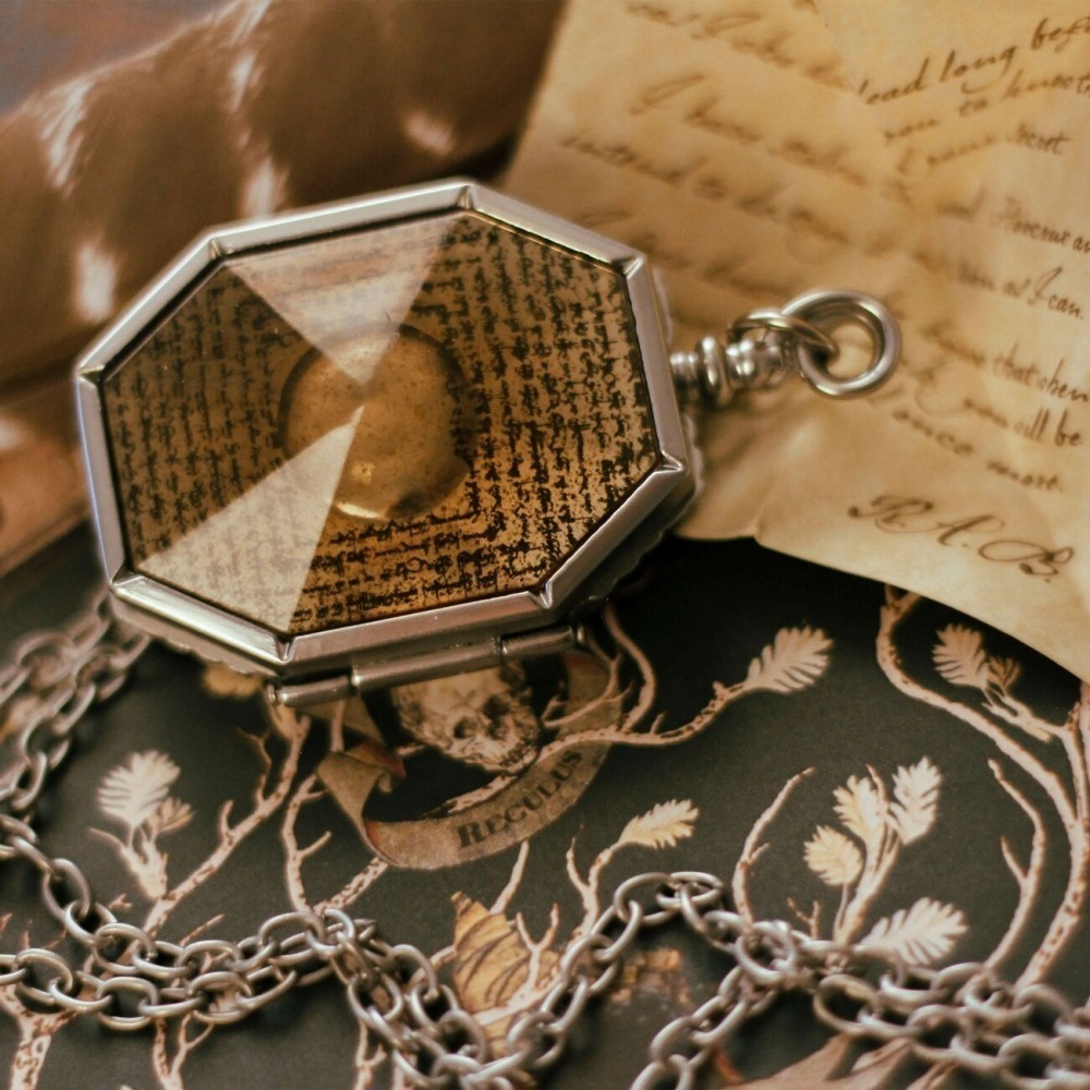 Harry Potter × Noble Collection 史萊哲林的小金匣 掛墜盒 項鍊 墜飾盒 哈利波特周邊-細節圖7