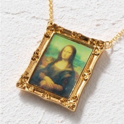 🇯🇵日本 gargle 世界名畫項鍊 梵谷 莫內 雷諾瓦 馬奈 慕夏 達文西 波提且利 向日葵 珍珠耳環少女 維納斯-規格圖6