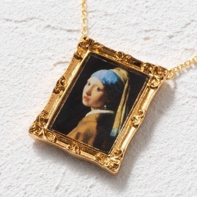 🇯🇵日本 gargle 世界名畫項鍊 梵谷 莫內 雷諾瓦 馬奈 慕夏 達文西 波提且利 向日葵 珍珠耳環少女 維納斯-規格圖6