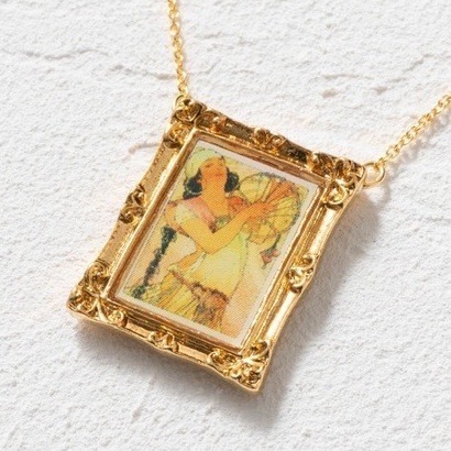 🇯🇵日本 gargle 世界名畫項鍊 梵谷 莫內 雷諾瓦 馬奈 慕夏 達文西 波提且利 向日葵 珍珠耳環少女 維納斯-規格圖6